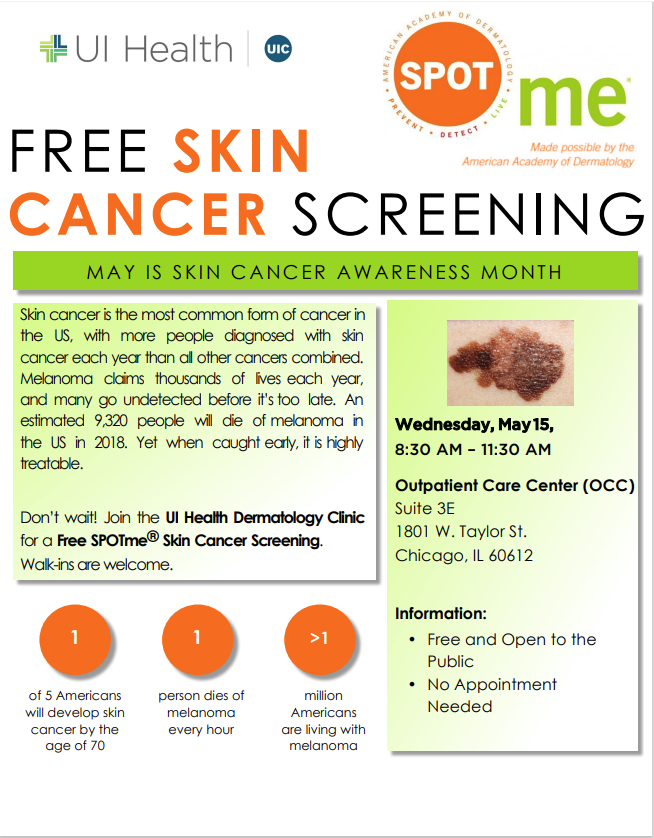 Skin Cancer Screening flyer