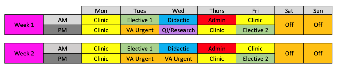 PGY-1 Schedule