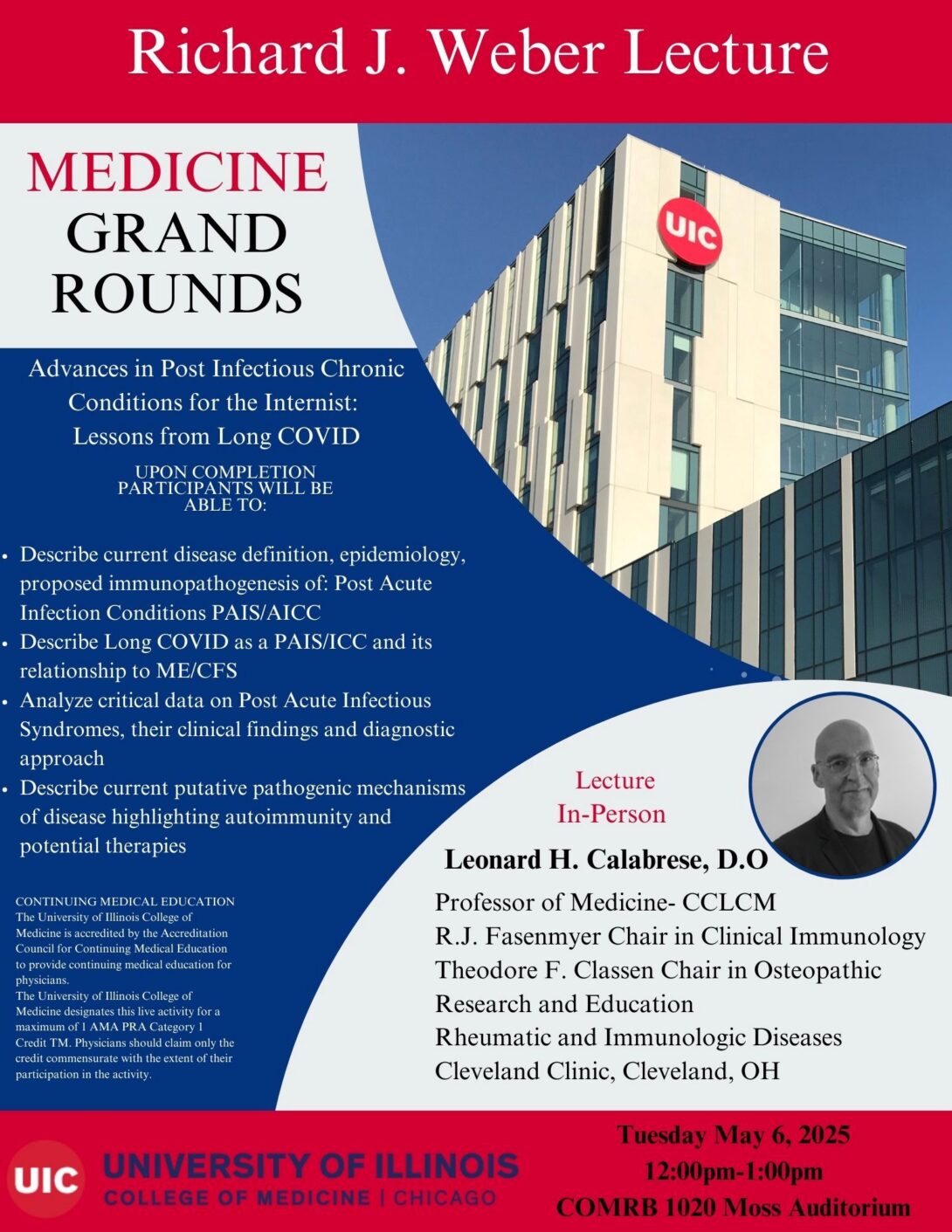 Department of Medicine Grand Rounds Tuesday May 6, 2025.
