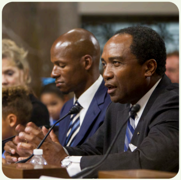 Dr. Rodgers speaks during a 2013 Senate hearing on diabetes on behalf of the JDRF Children's Congress.