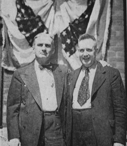 Archival photo of Eric Oldberg and Percival Bailey