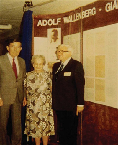 John Garvin, Marianne Wallenberg-Chermak  (Wallenberg’s Daughter), and Louis Boshes at the unveiling of the Wallenberg Display in 1981