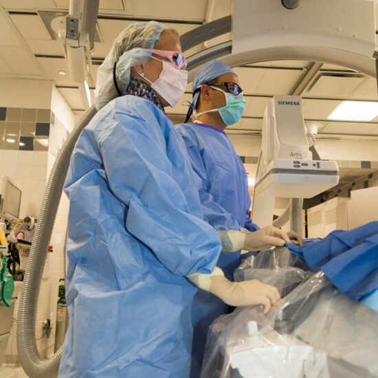 Doctors in an operating room