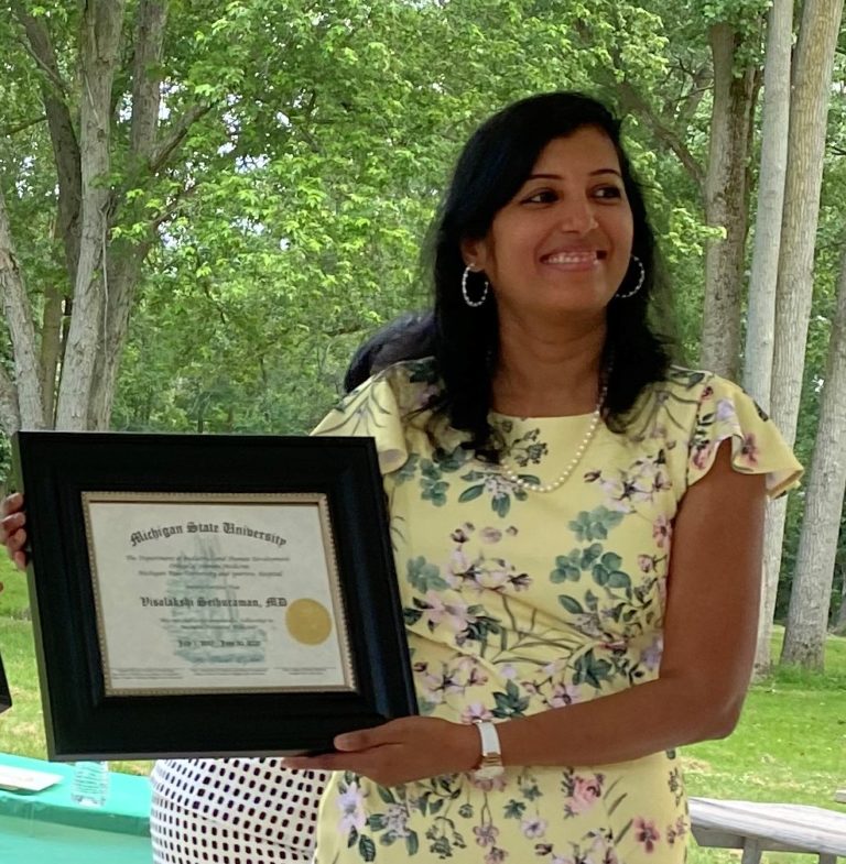 Dr. Sethuraman completed her fellowship in perinatology! Congratulations Visa!!