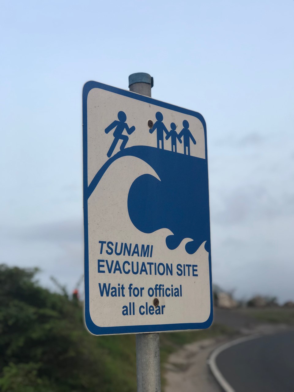Tsunami Evacuation signage in St Kitts