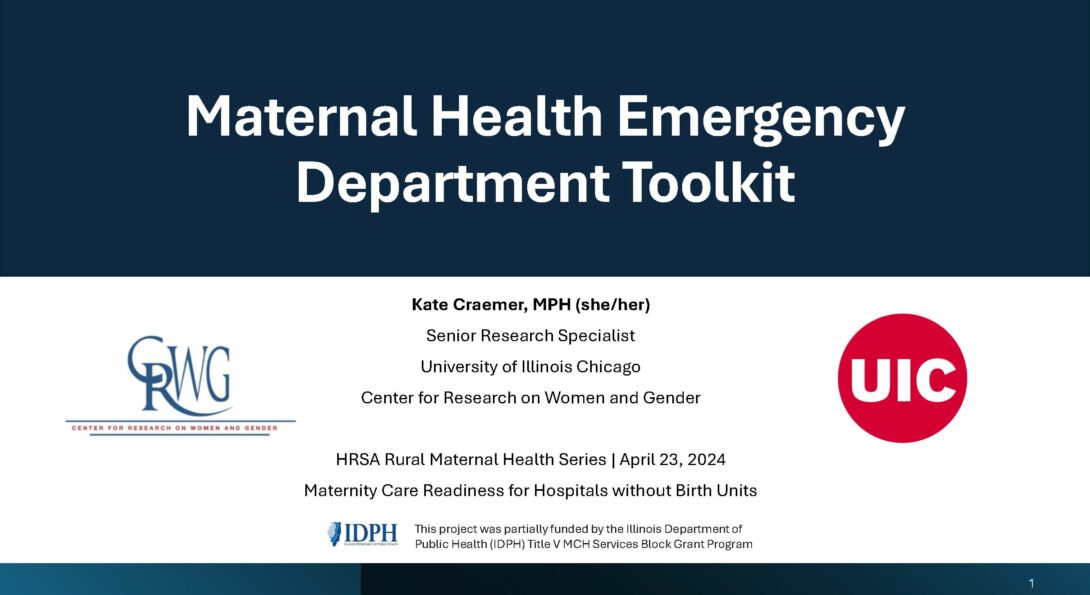 Maternal Health Emergency Department Toolkit